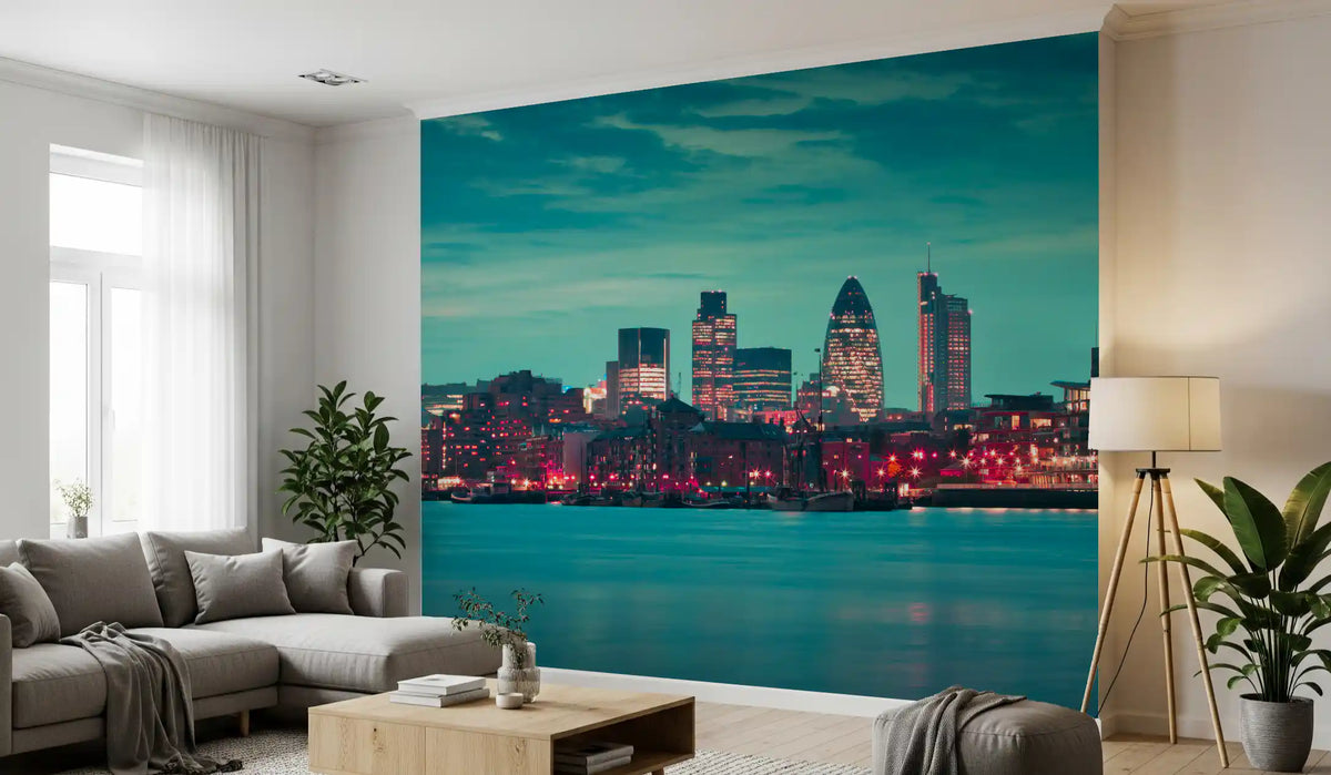 Thames River Metropolitan Dusk Wall Mural