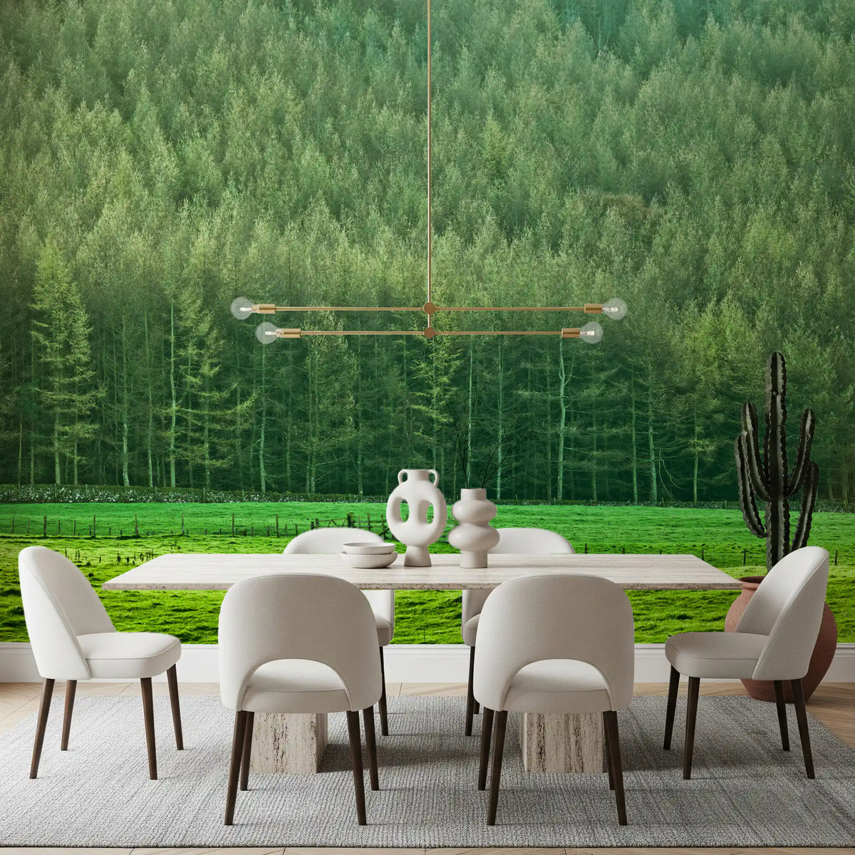 Verdant Woodland Valley Wall Mural