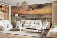Amber Dusk Shoreline Wall Mural