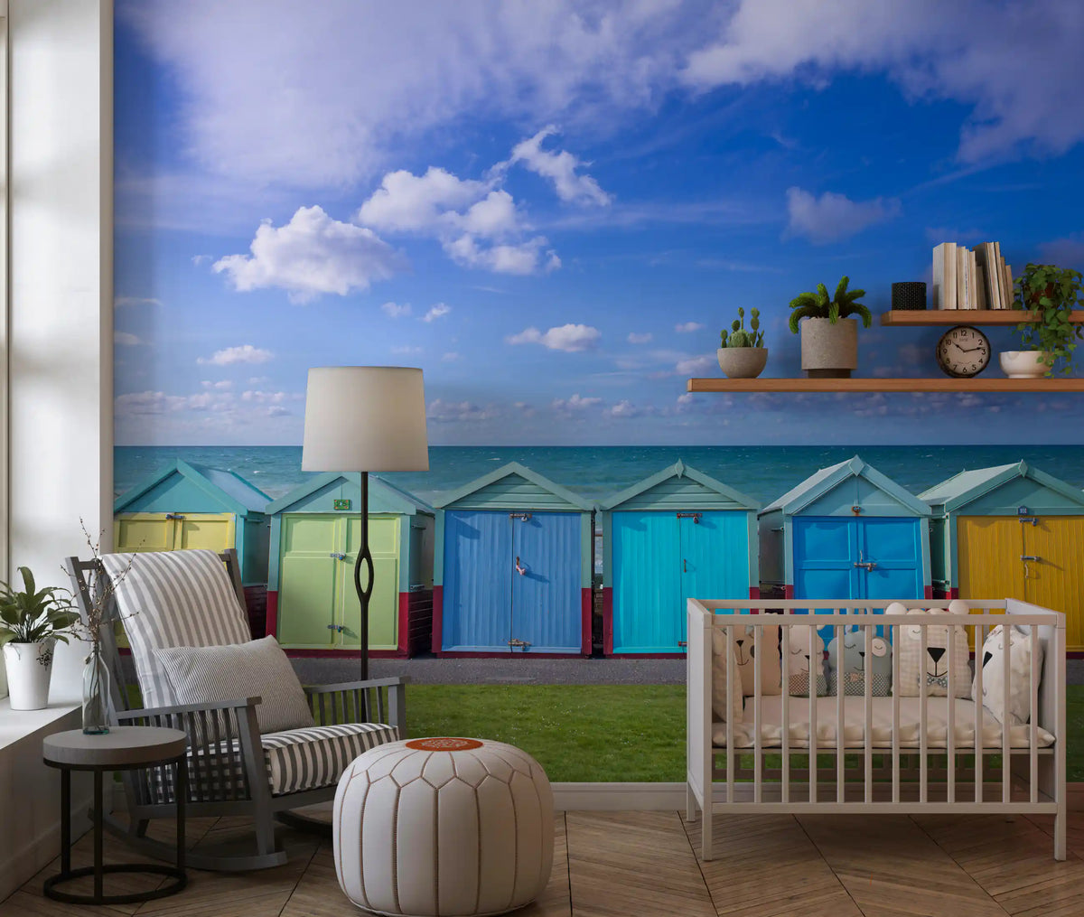 Summer Shoreline Architecture Wall Mural