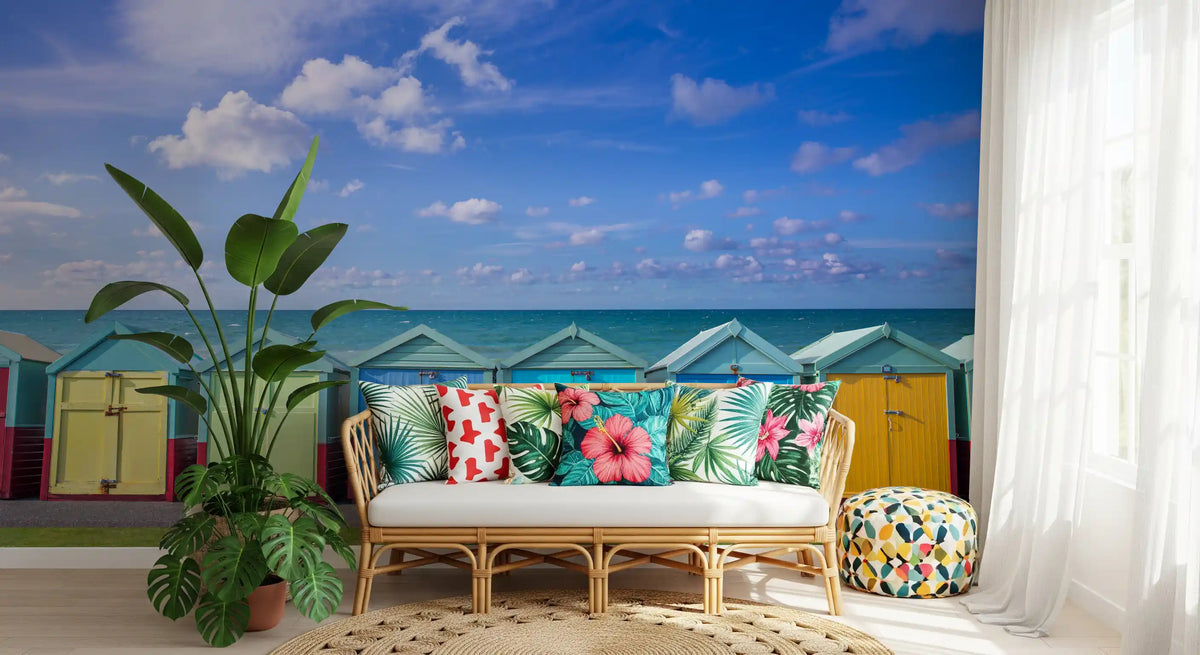 Summer Shoreline Architecture Wall Mural