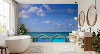 Summer Shoreline Architecture Wall Mural