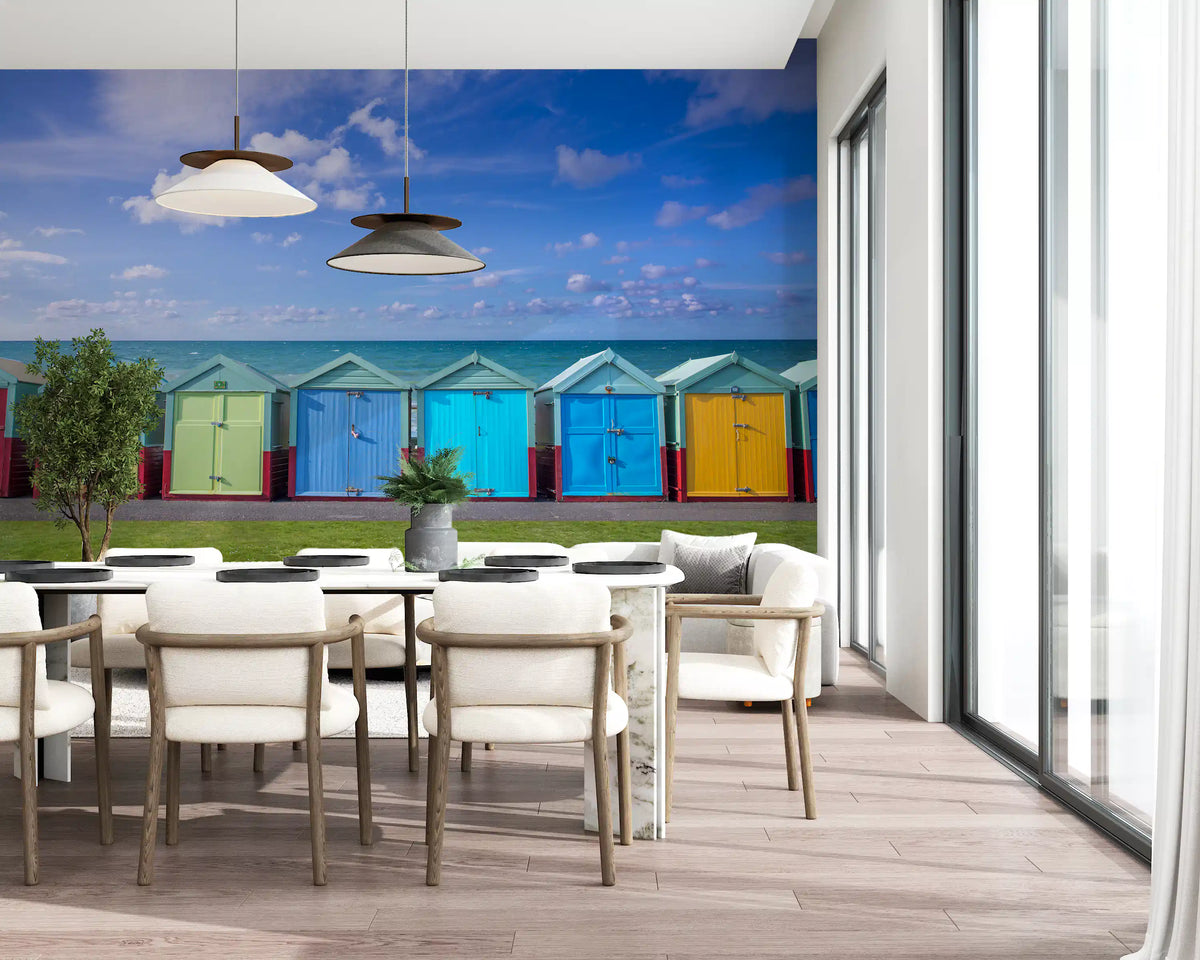 Summer Shoreline Architecture Wall Mural
