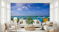 Summer Shoreline Architecture Wall Mural