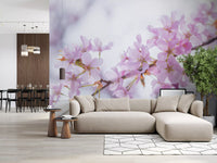 Minimalist Spring Petal Study Wall Mural
