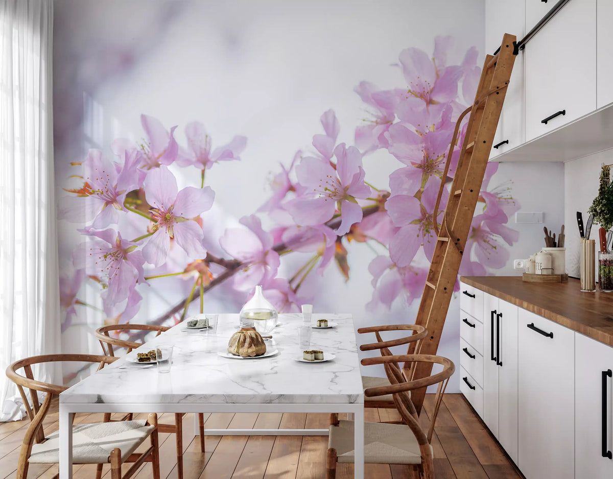 Minimalist Spring Petal Study Wall Mural