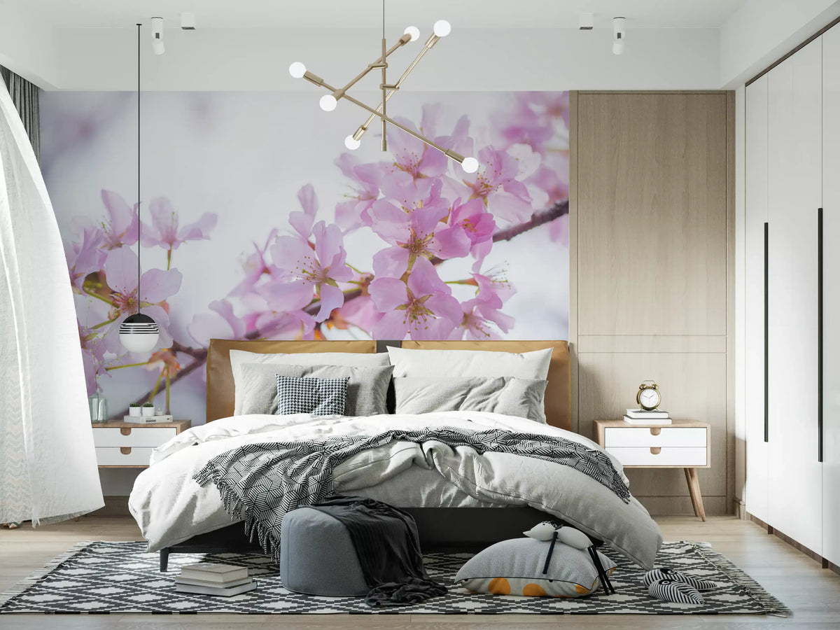 Minimalist Spring Petal Study Wall Mural
