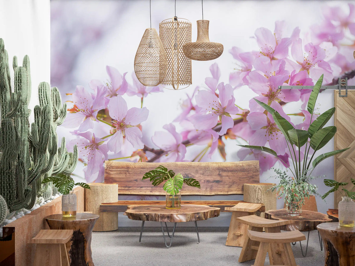 Minimalist Spring Petal Study Wall Mural