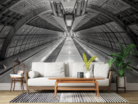 Geometric Transit Perspective Wall Mural