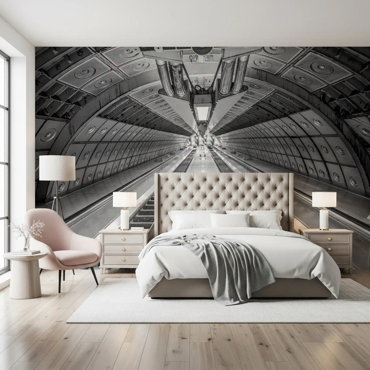 Geometric Transit Perspective Wall Mural