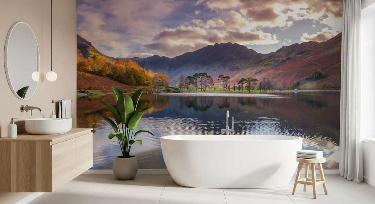 Serene Highland Reflections Wall Mural