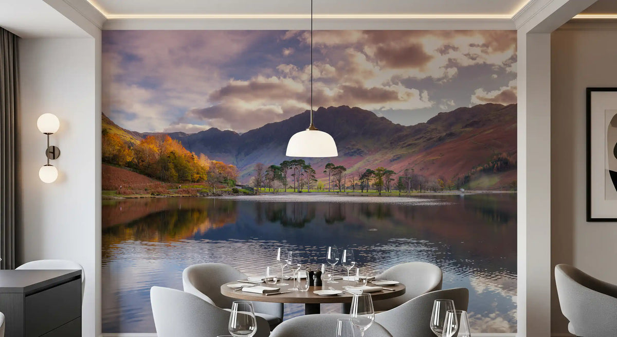Serene Highland Reflections Wall Mural