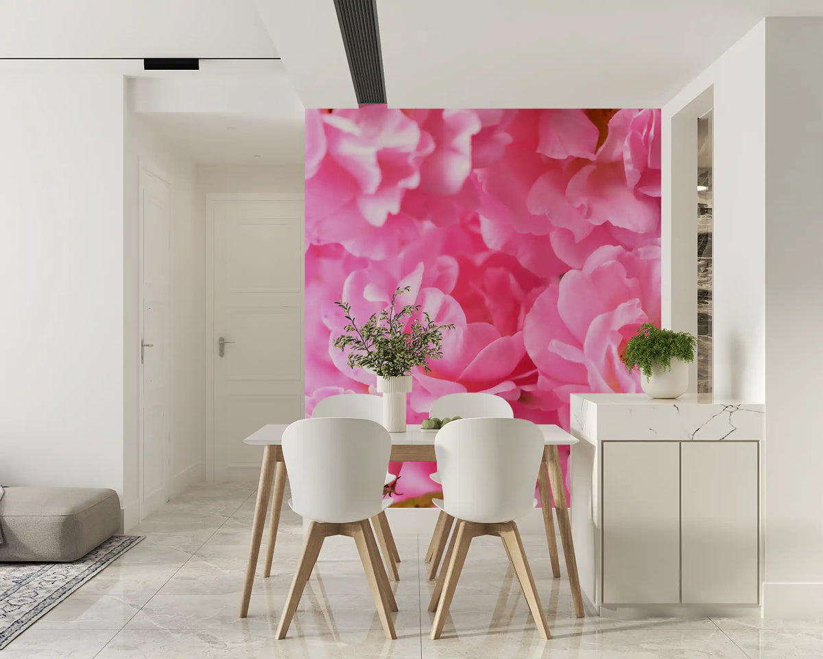 Macro Rose Petal Abstraction Wall Mural