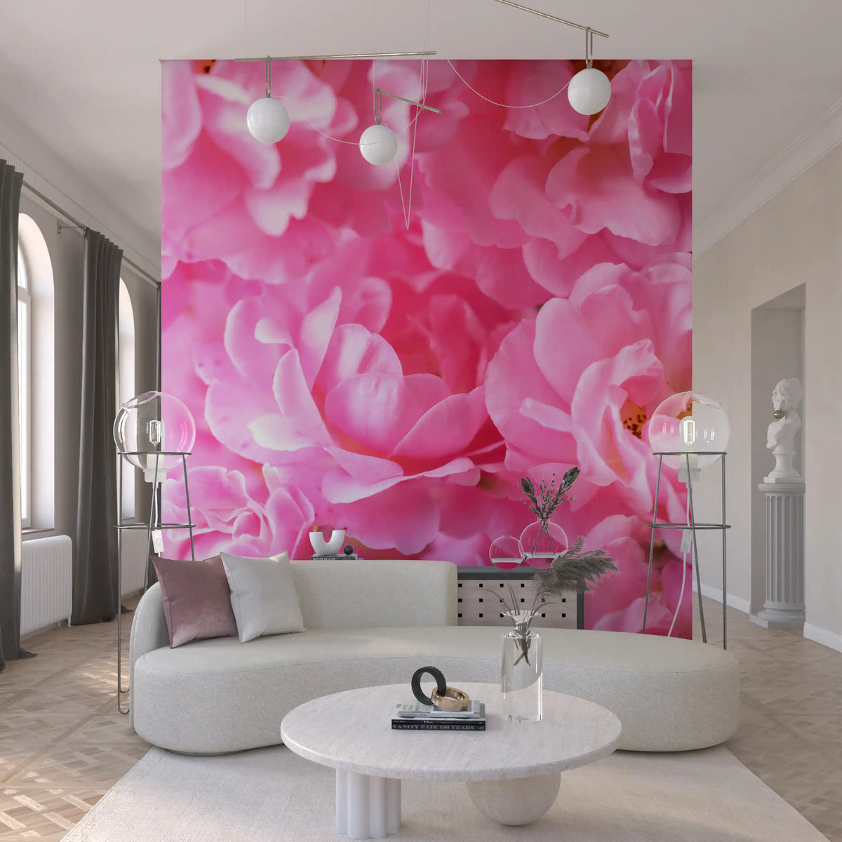 Macro Rose Petal Abstraction Wall Mural