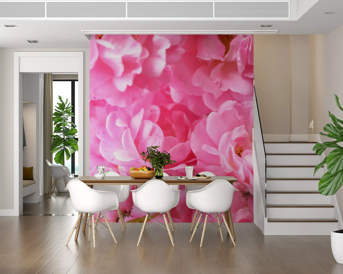 Macro Rose Petal Abstraction Wall Mural