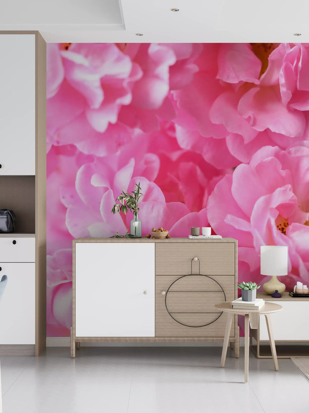 Macro Rose Petal Abstraction Wall Mural