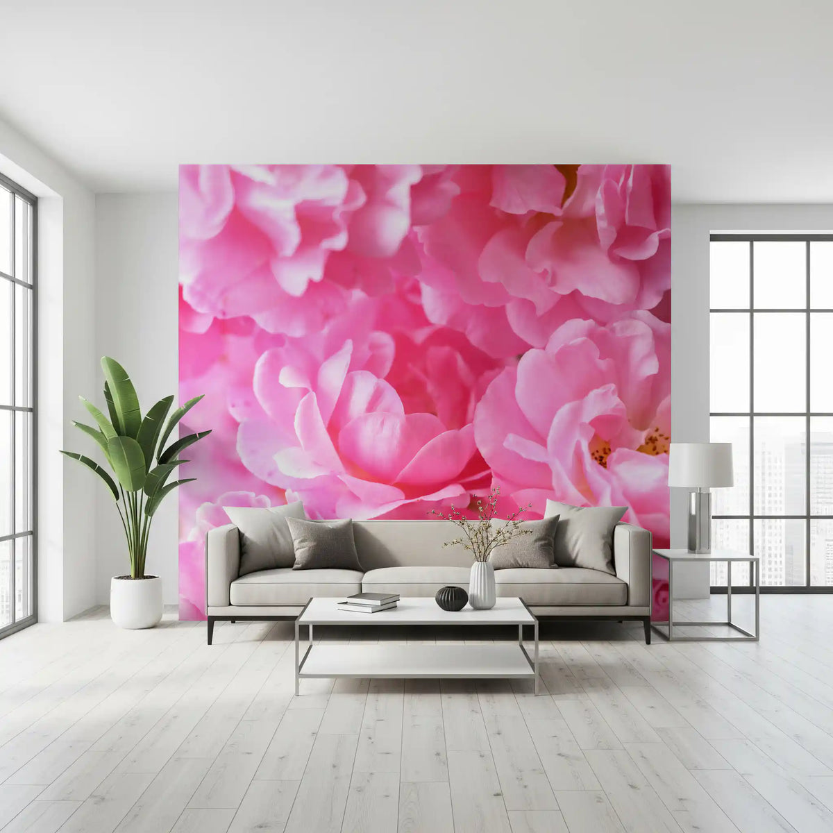 Macro Rose Petal Abstraction Wall Mural