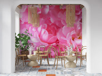 Macro Rose Petal Abstraction Wall Mural