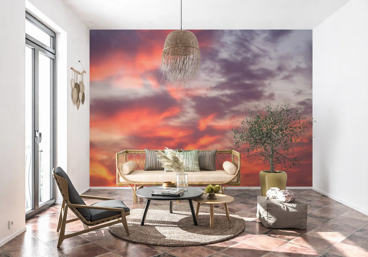 Abstract Evening Glow Wall Mural