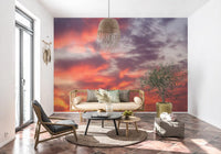 Abstract Evening Glow Wall Mural
