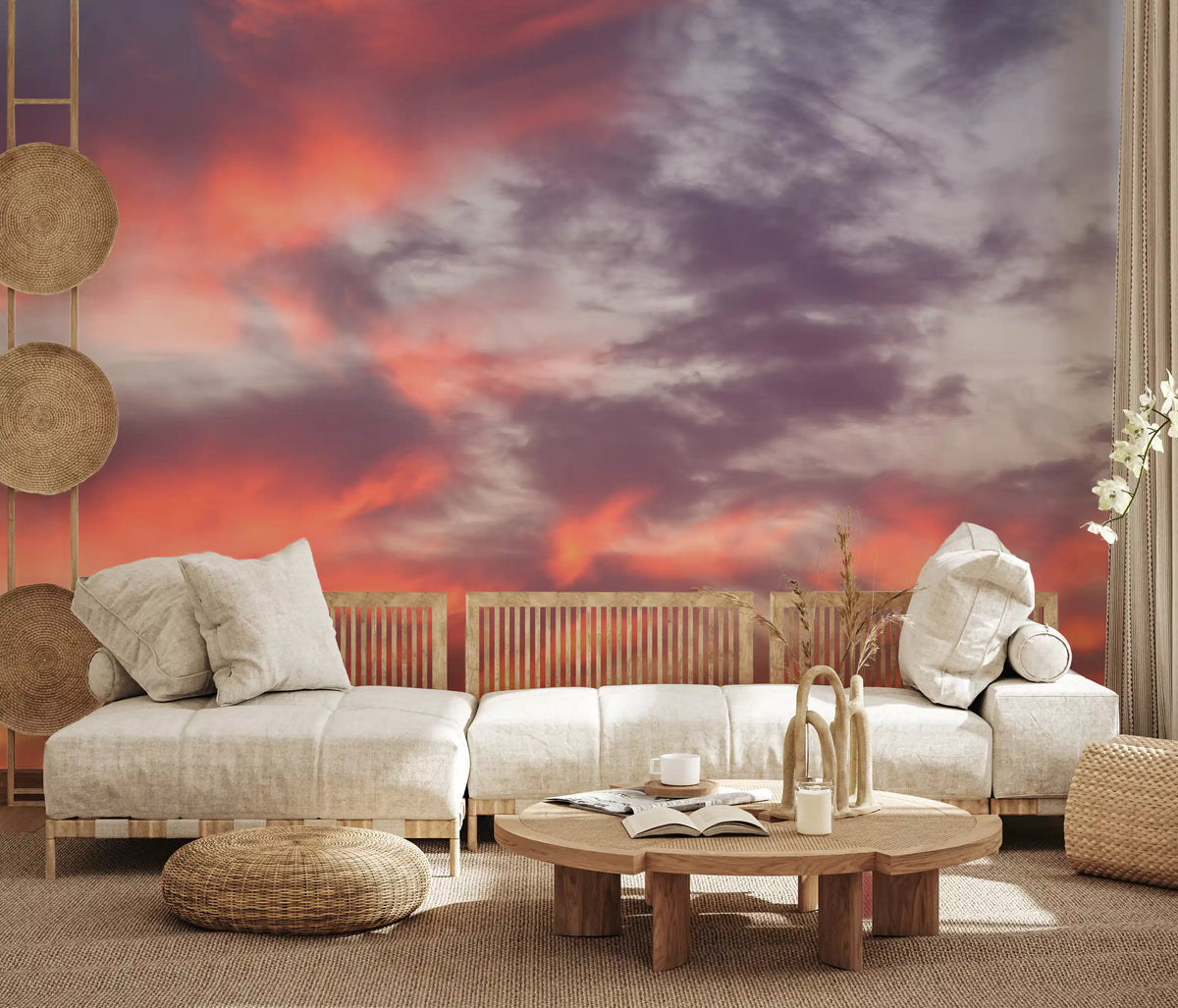 Abstract Evening Glow Wall Mural
