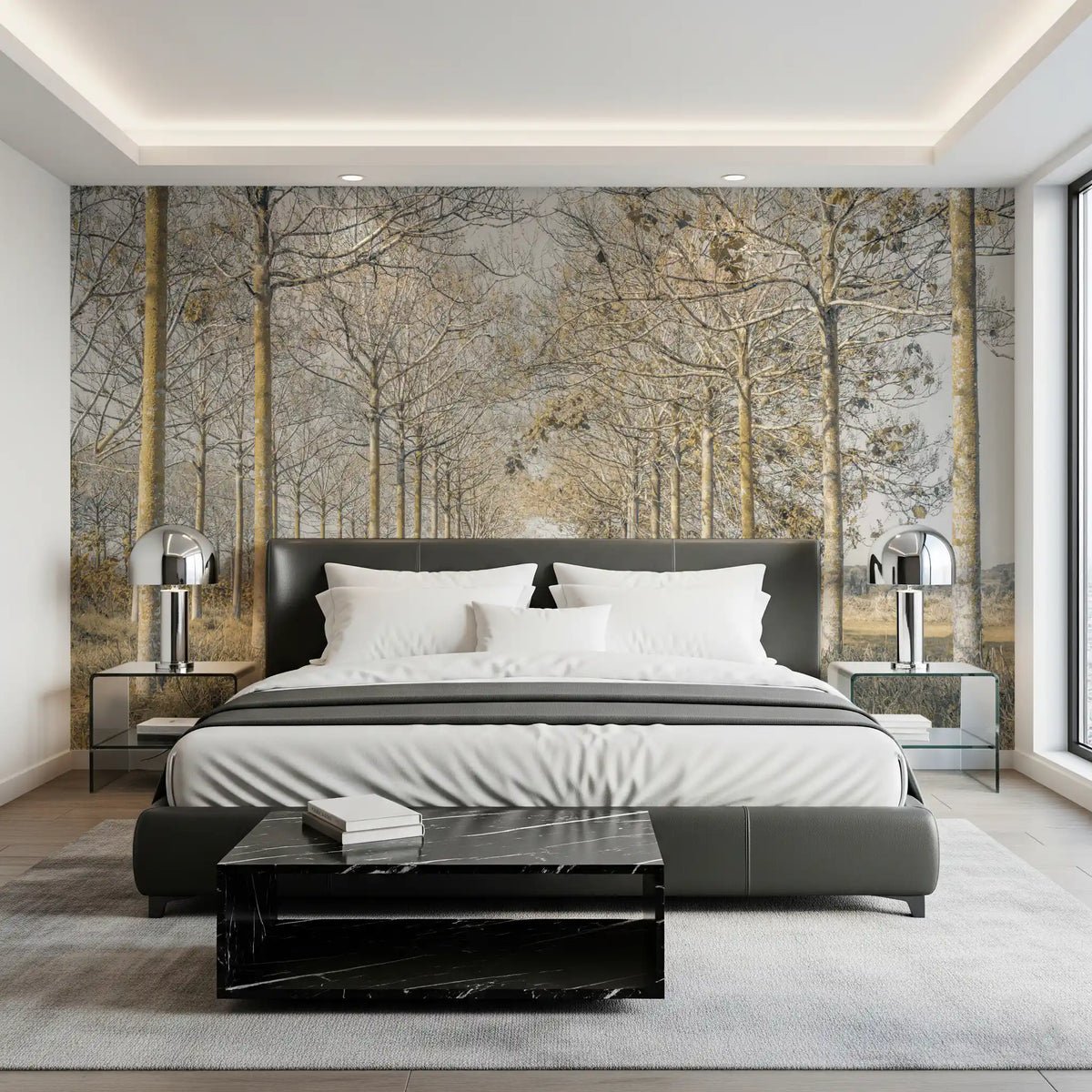 Rustic Forest Corridor Wall Mural
