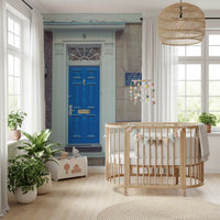 Traditional Blue Door and Brick Architecture Wall Mural