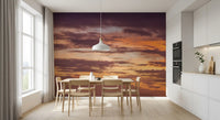 Fiery Sunset Horizon Wall Mural