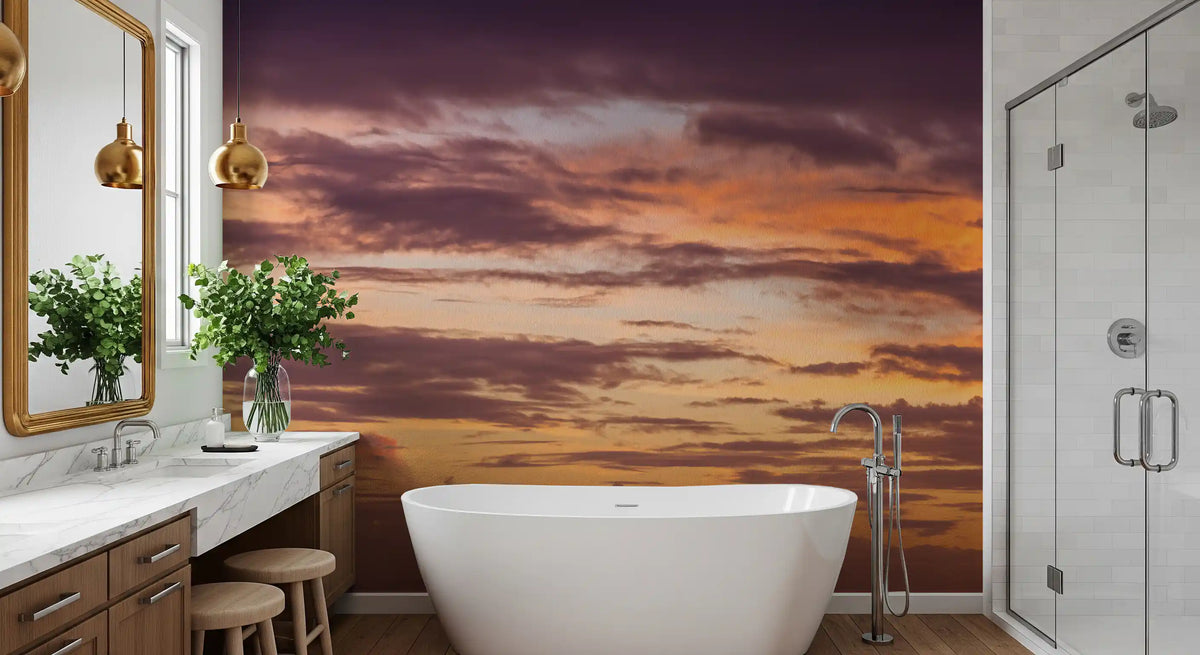 Fiery Sunset Horizon Wall Mural