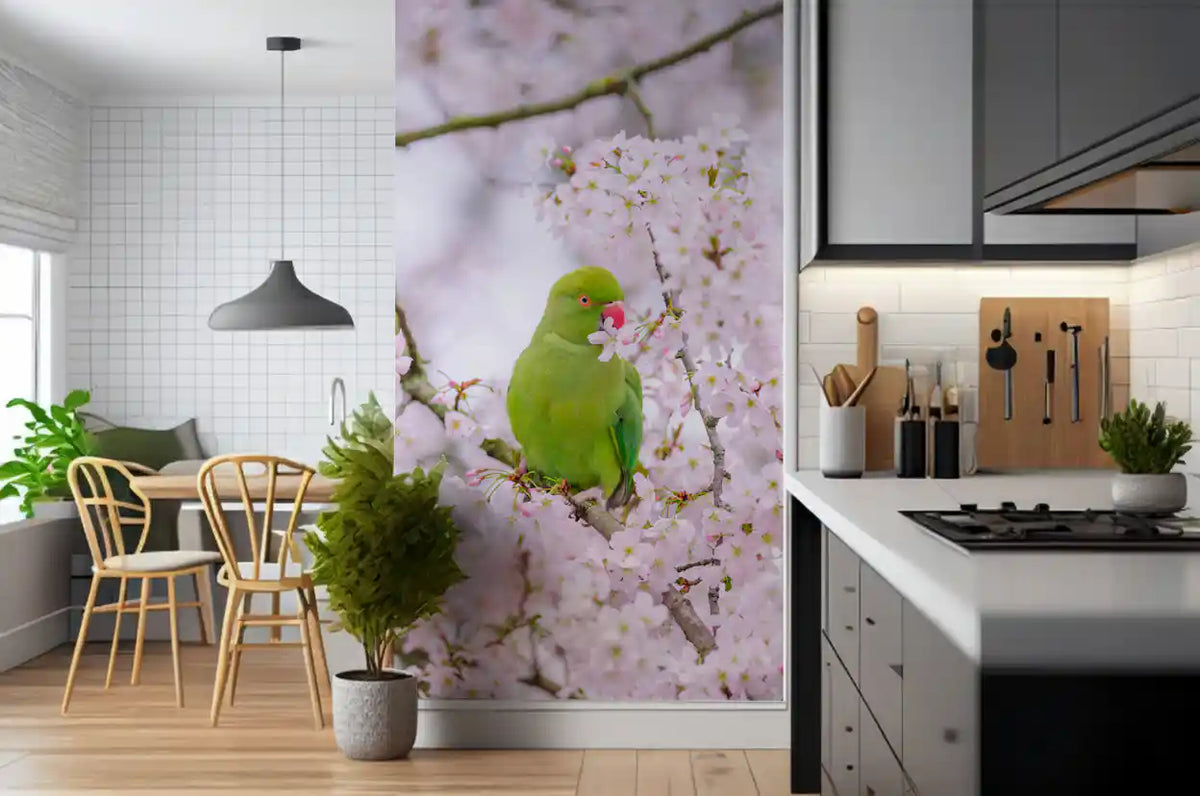 Avian Floral Sanctuary Wall Mural
