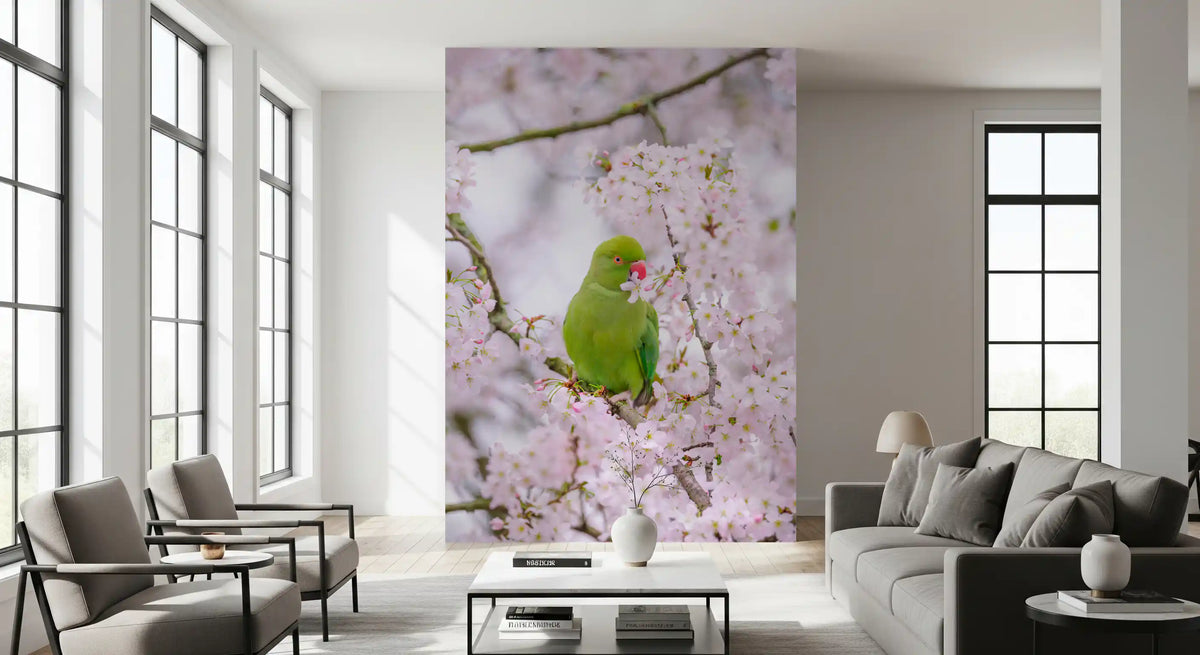 Avian Floral Sanctuary Wall Mural