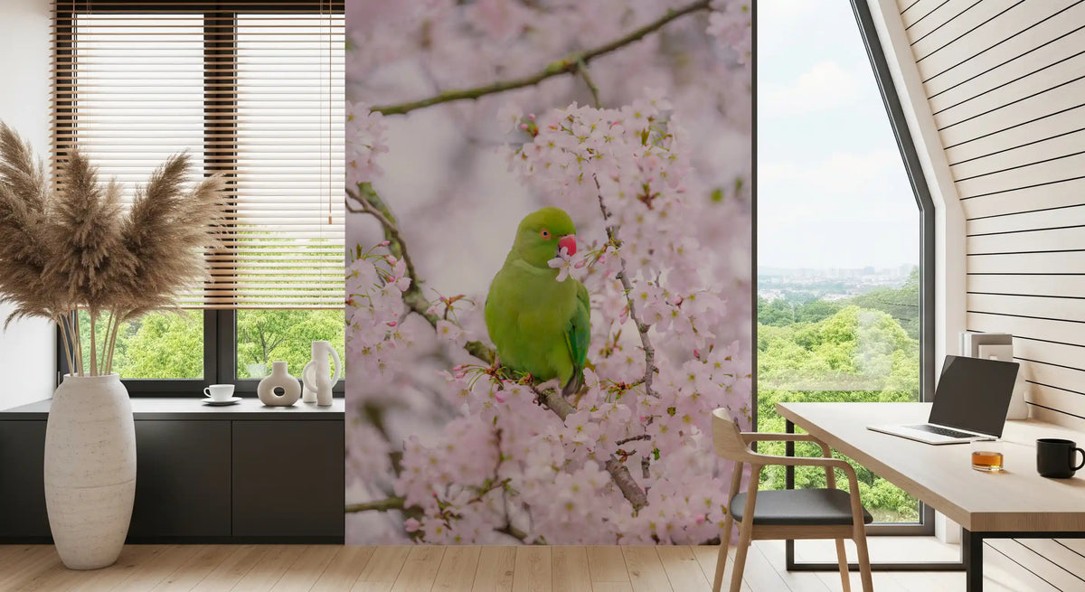 Avian Floral Sanctuary Wall Mural