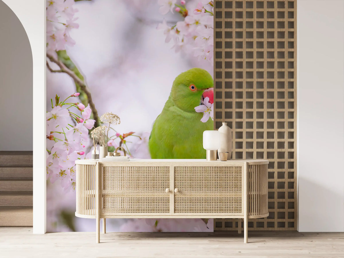 Avian Floral Sanctuary Wall Mural