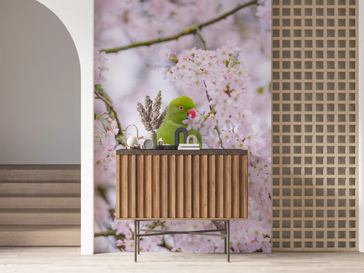 Avian Floral Sanctuary Wall Mural
