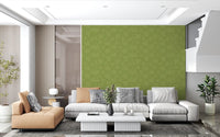 Sage Green Floral Outline Pattern Wallpaper⁠