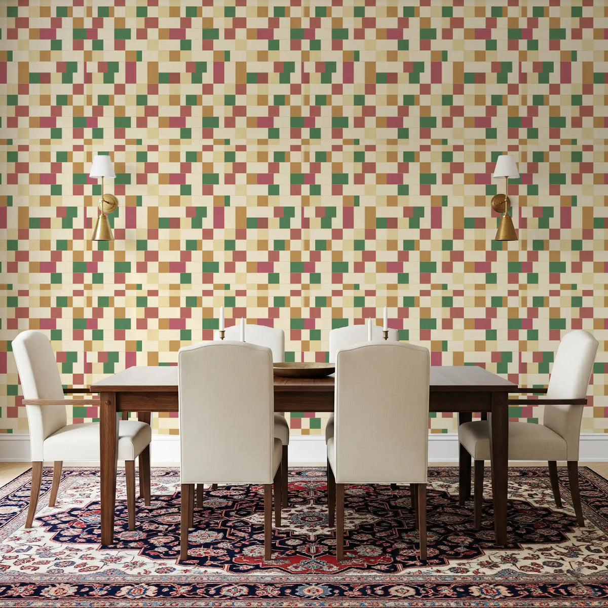 Abstract Block Mosaic Wallpaper⁠