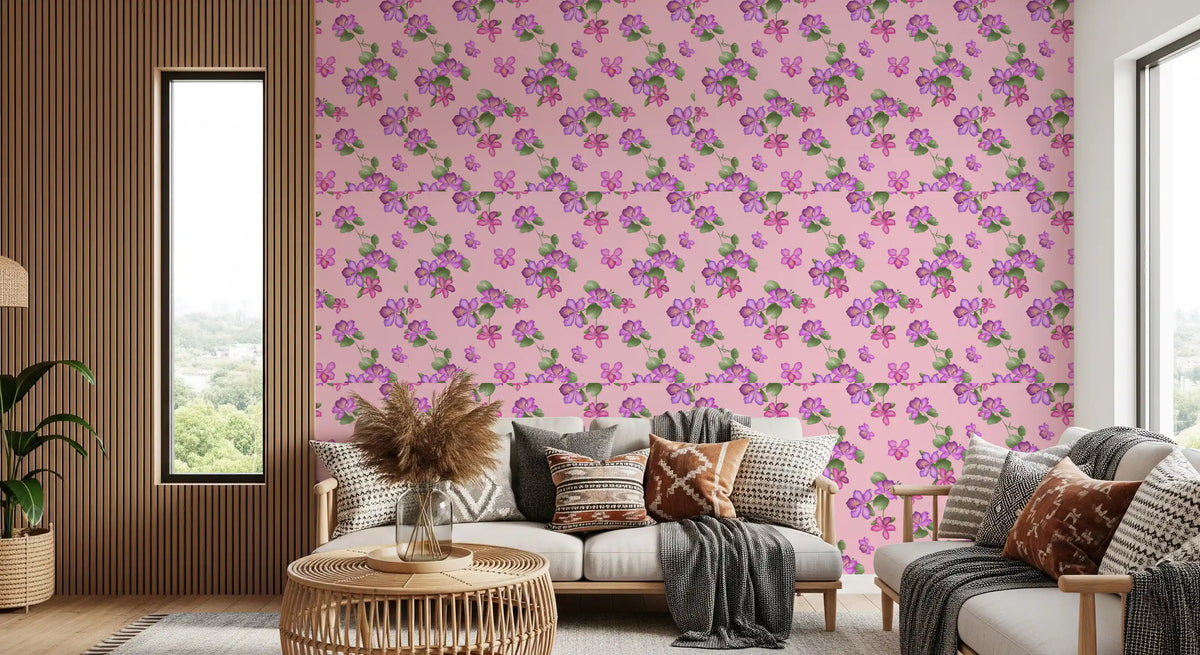 Blossom Bloom Soft Floral Pattern Wallpaper⁠