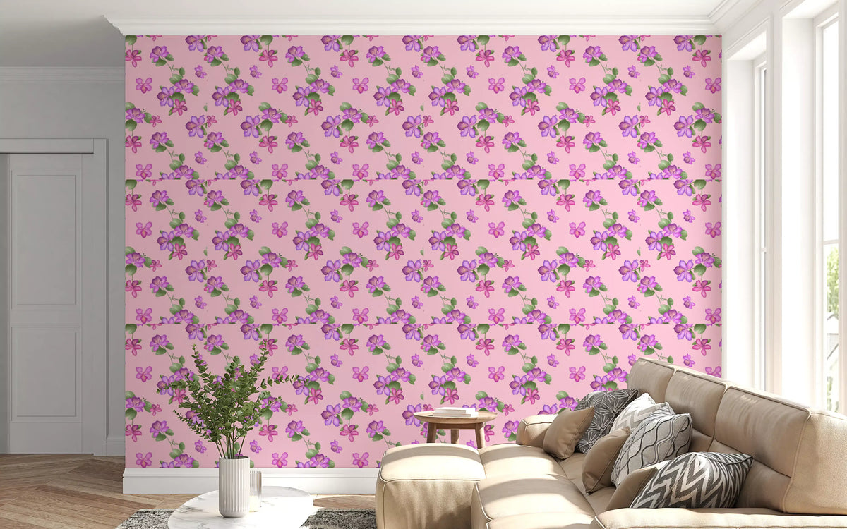 Blossom Bloom Soft Floral Pattern Wallpaper⁠