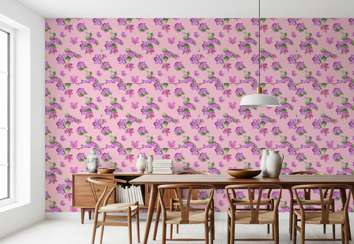 Blossom Bloom Soft Floral Pattern Wallpaper⁠