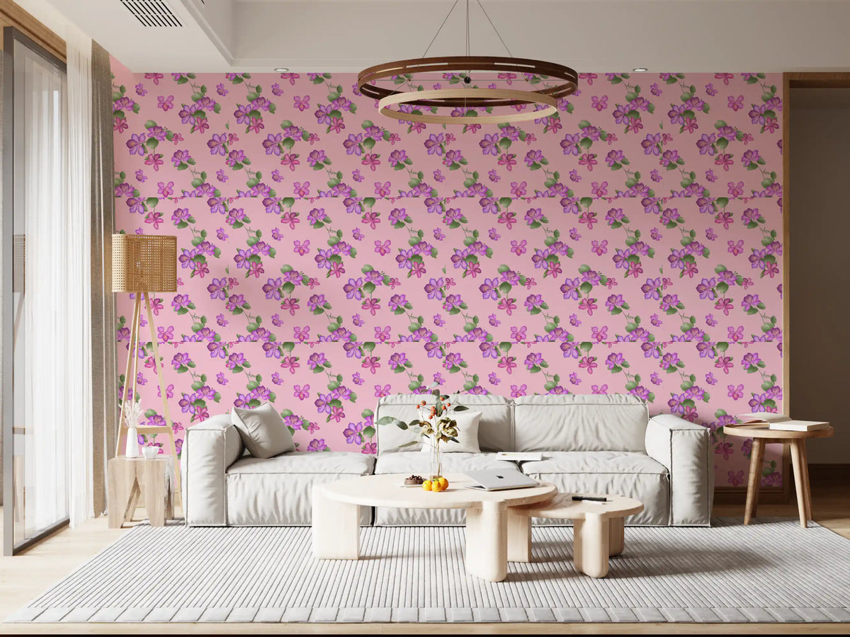 Blossom Bloom Soft Floral Pattern Wallpaper⁠
