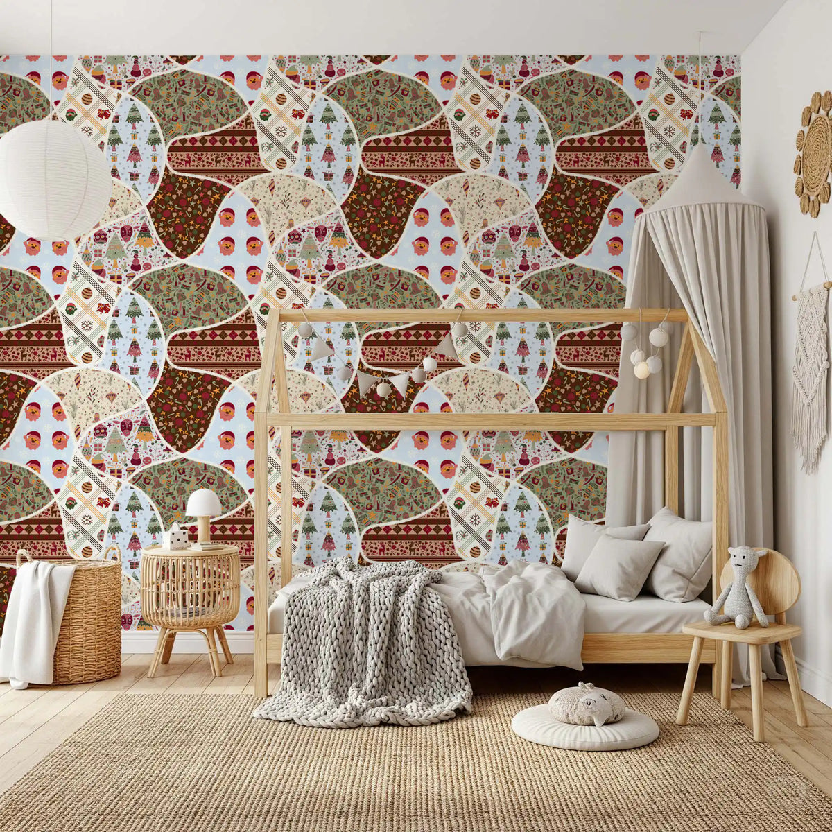 Nordic Noel Collage Wallpaper⁠