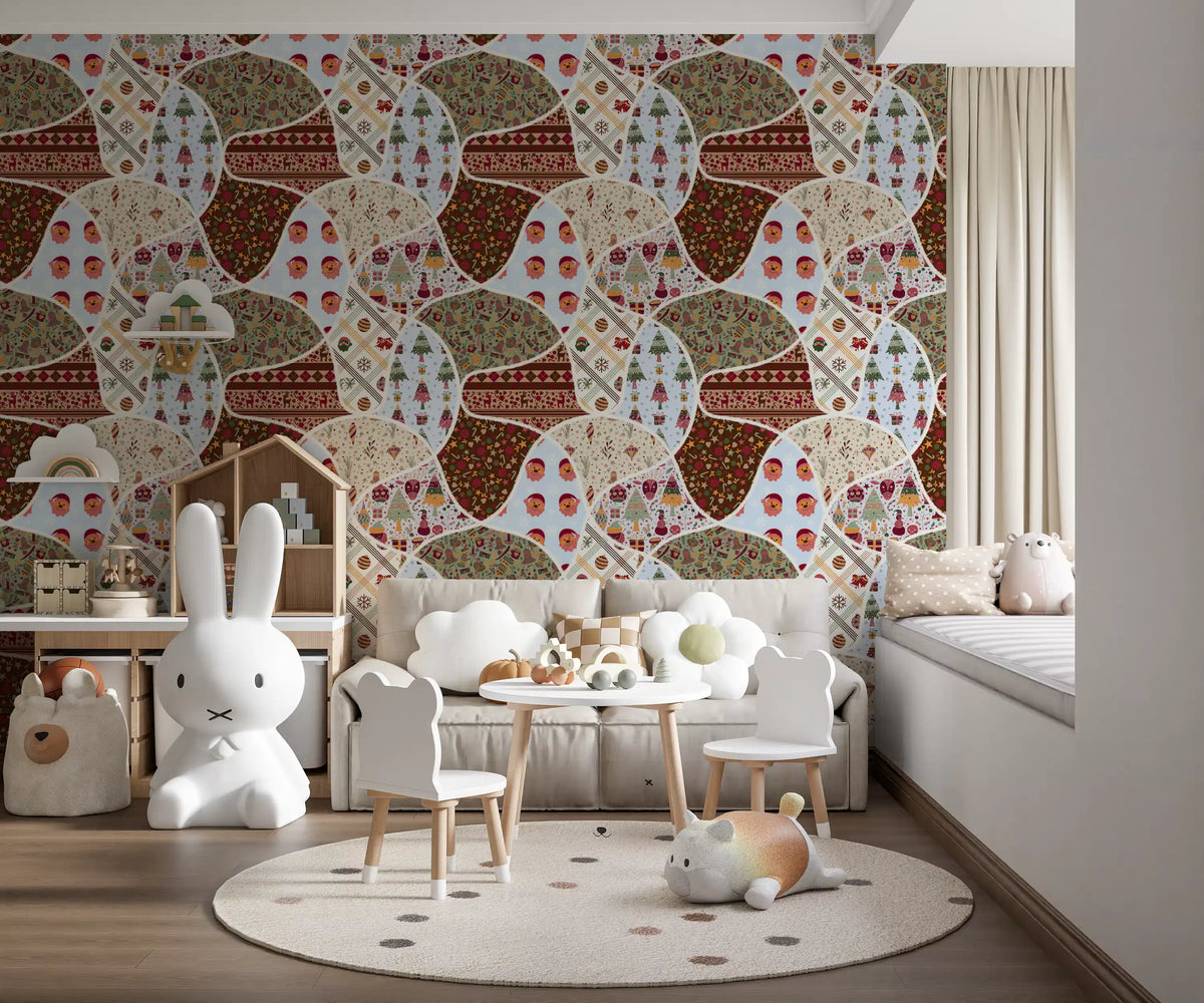 Nordic Noel Collage Wallpaper⁠