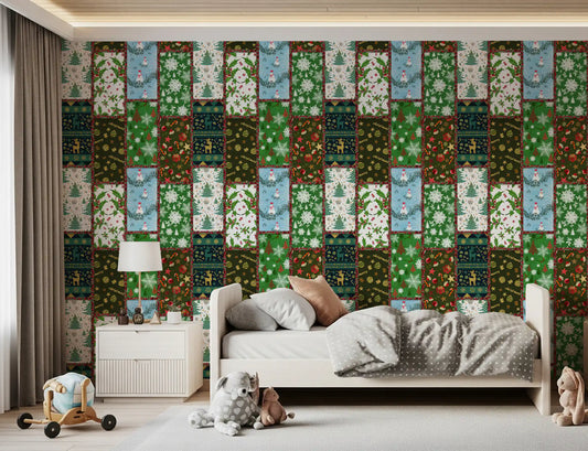 Pine Forest Mosaic Wallpaper⁠