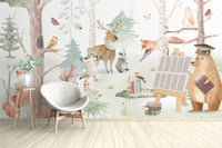 Critter Classroom Wall Mural - Giffywalls