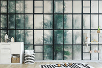 Modern wallpaper with foggy window effect
