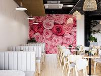 Pink rose petals wall mural
