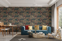 Women-themed Indian wall mural design

