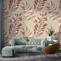 Minimal palm leaves wall texture

