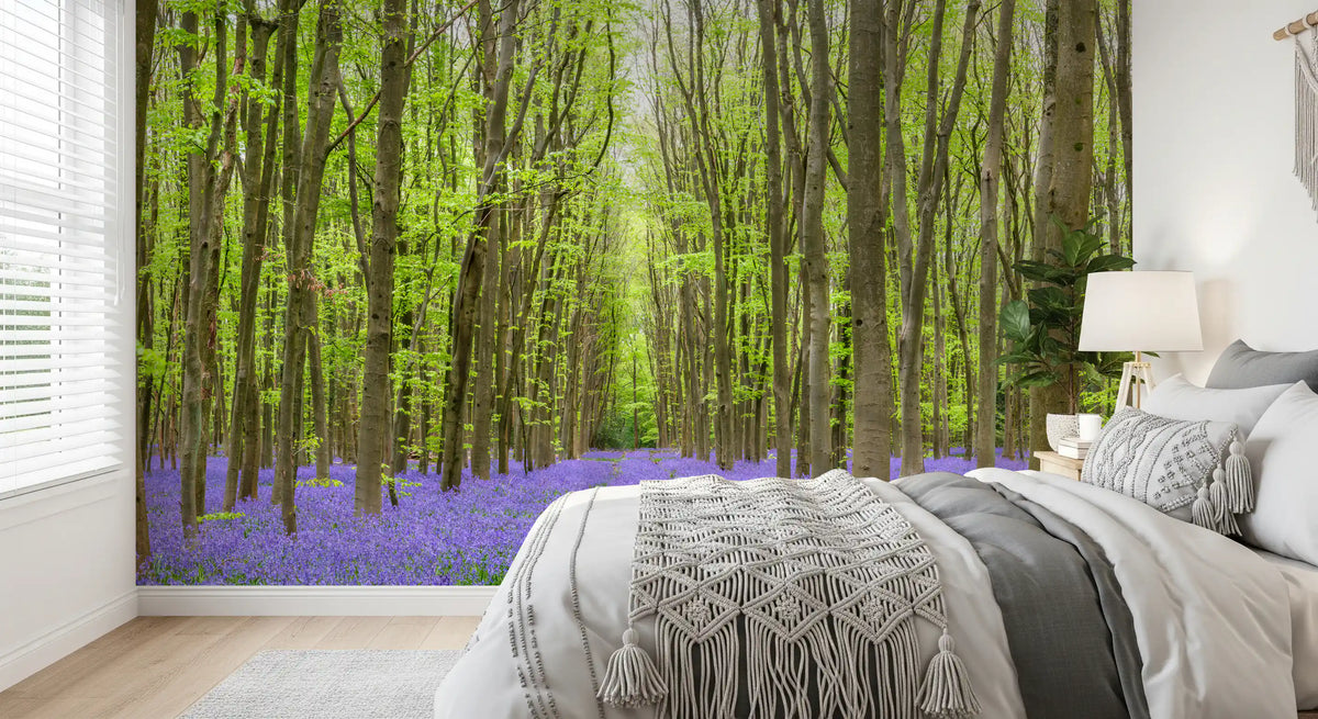 Springtime Woodland Floral Path Wall Mural