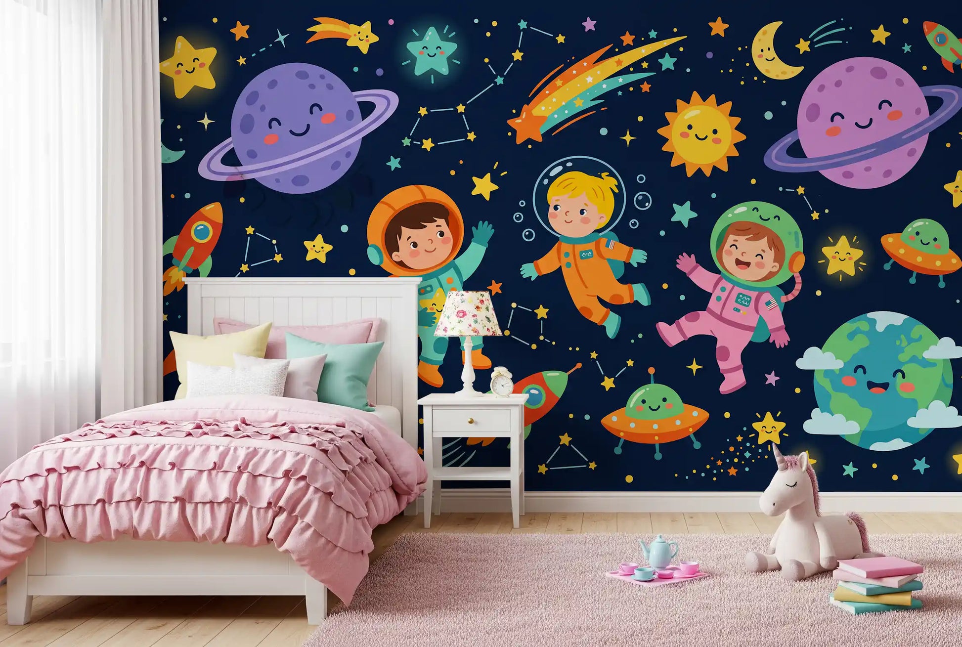 Little Astronauts Space Adventure Wall Mural